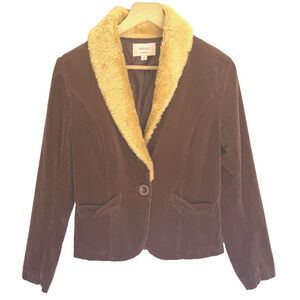 Vintage Sashimi Sherpa Corduroy Jacket Womens Size M Boho Western Hippie Retro